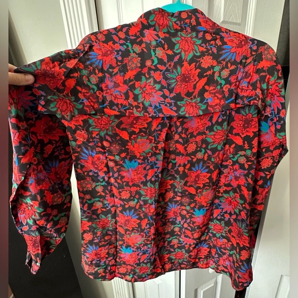 RARE RAG AND BONE NWT Emily Silk Floral Blouse—XS